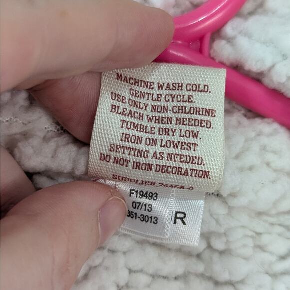 Arizona Jean Co Y2K Pink Plaid Fleece Lined Asymmetrical Zip Up Coat Size 4 - Picture 5 of 7